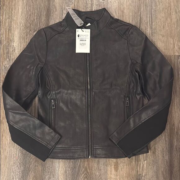 Desigual Women's Toronto Very Soft Slim Biker Jacket 23WWED02 In Black SZ XS NWT - Picture 1 of 8